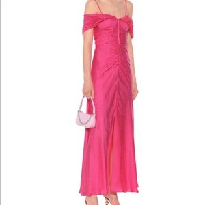NWT Self Portrait Fuchsia off the shoulder dress, Size 6/UK 10